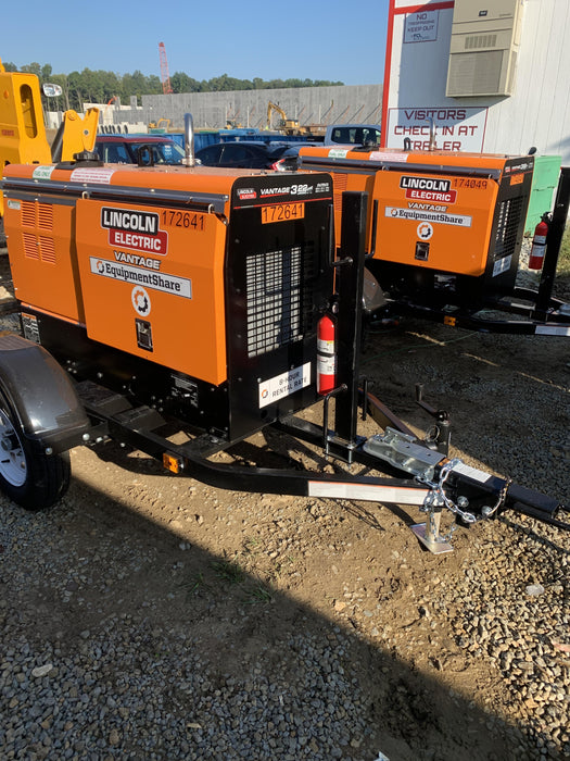 2021 Lincoln Electric Vantage 322 Vantage 322 Ready Pak 3 w/ Decals, ORANGE (includes trailer, cable rack, fender light kit) NO Telematics