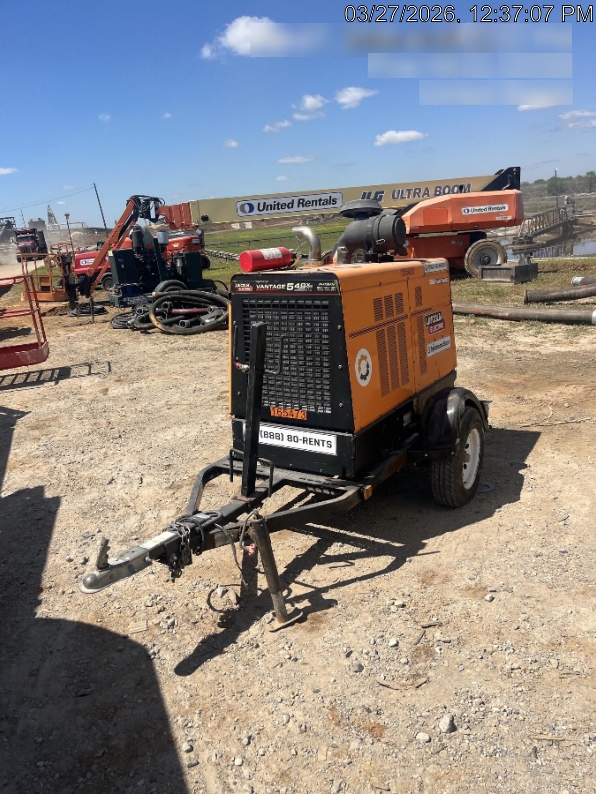 2021 Lincoln Electric Vantage 549X Ready Pak 3, ORANGE (includes trailer, cable rack, fender light kit)
