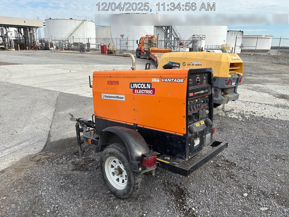 2021 Lincoln Electric Vantage 322 Vantage 322 Ready Pak 3 w/ Decals, ORANGE (includes trailer, cable rack, fender light kit) NO Telematics