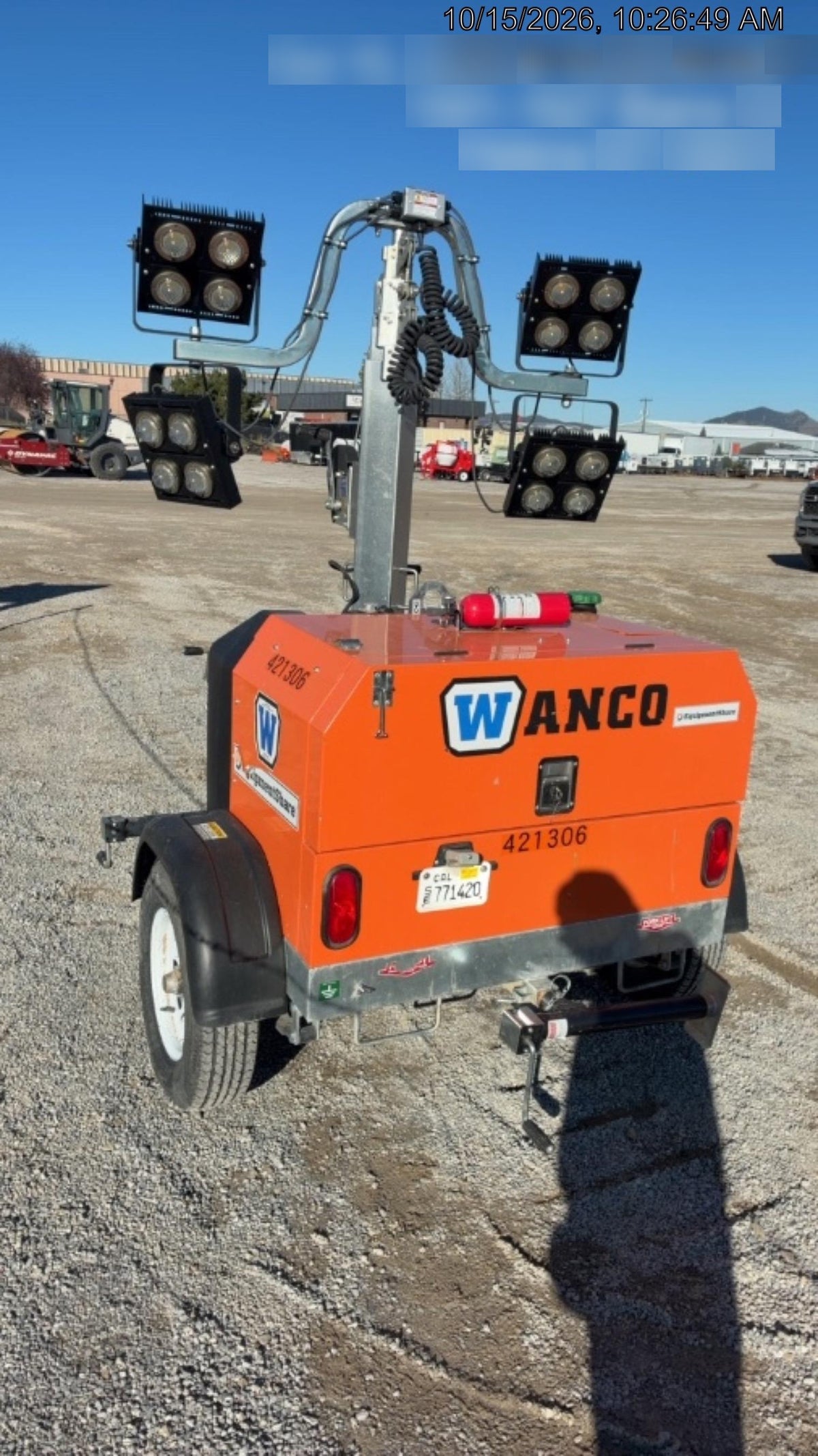 2024 Wanco WLTT-4MM4K Diesel, Deep Sea Controller, Shore Power Plug, Auto Start, (4) 350W LED Floodlights, 4kW Generator, 60 Gal Fuel Tank, 2" Ball, T3