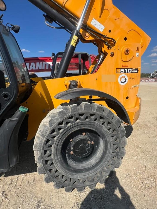 2020 JCB 510-56 Canopy, 74 HP, Solid Tires, STD Worklight, Beacon, Aux Hydraulics, Lifting Eye, Back up Alarm w/66" Carriage/60" Forks
