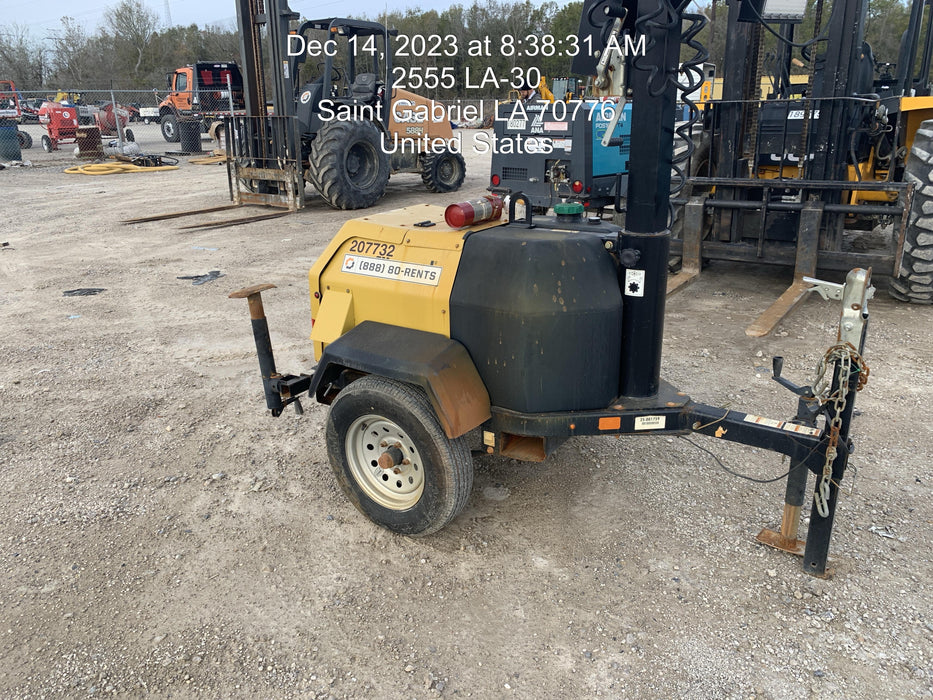 2022 Allmand NLV3GR (4) LED Light Fixture 350W, 23' Vertical Mast, 3kW Prime, Towable, Deep Sea L401, Leveling Jacks, Yanmar T4F 5.8hp