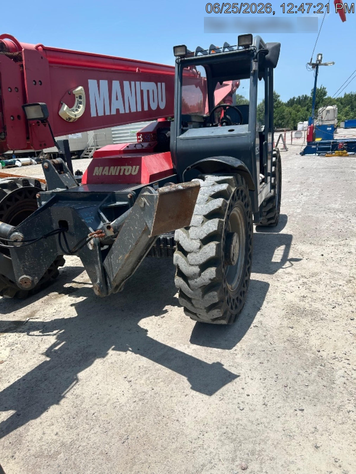 2018 Manitou MTA10055 Manitou MTA 10055 w/Cab/Heat/AC, Work Lights/Strobe, Aux Hyd, Solid Tires, Lift Hook, 66" Carriage, 60" Forks