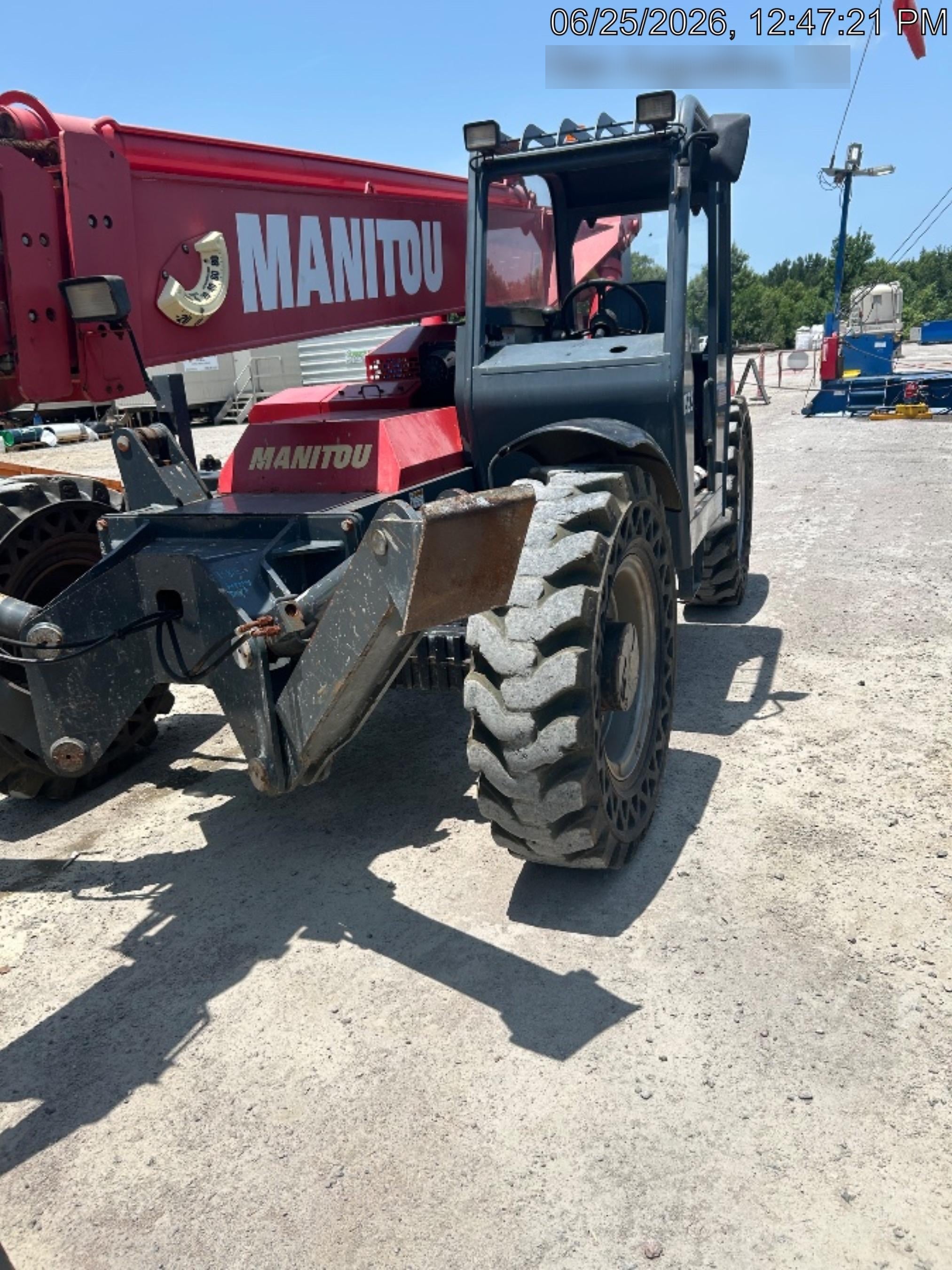 2018 Manitou MTA10055 Manitou MTA 10055 w/Cab/Heat/AC, Work Lights/Strobe, Aux Hyd, Solid Tires, Lift Hook, 66" Carriage, 60" Forks