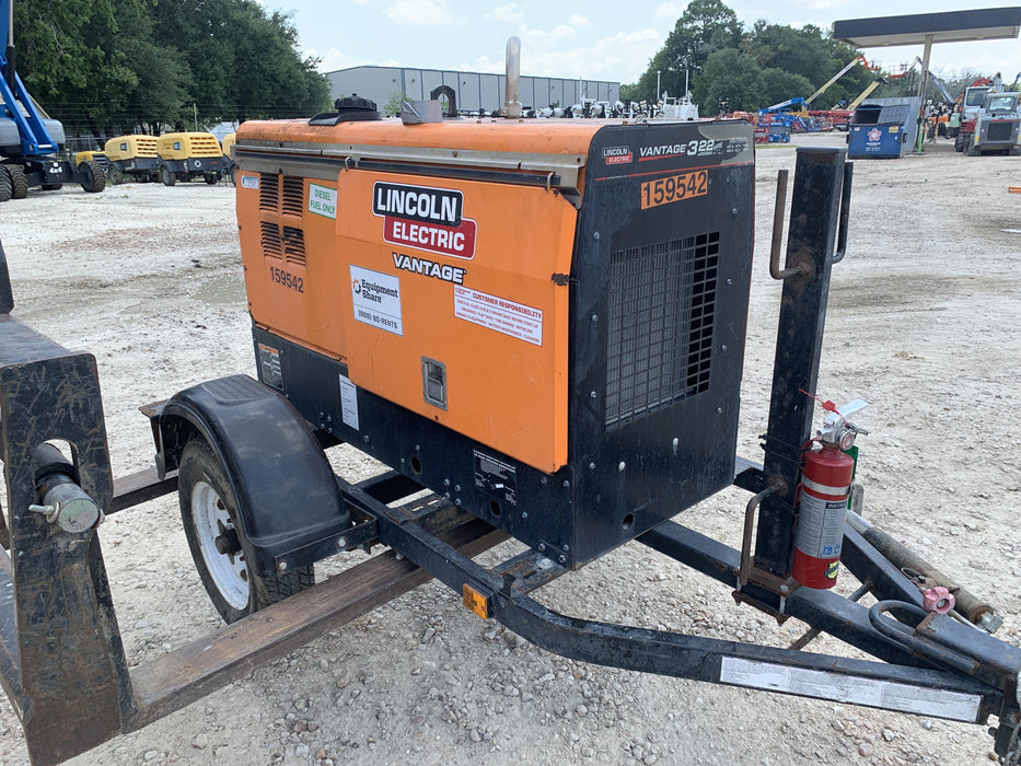 2021 Lincoln Electric Vantage 322 Vantage 322 Ready Pak 3 w/ Decals, ORANGE (includes trailer, cable rack, fender light kit) NO Telematics