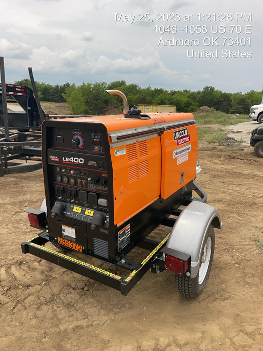 2022 Lincoln Electric LE400 Kubota V1505, Trlr, Cable Rack, Light Kit, ES Decals, T3