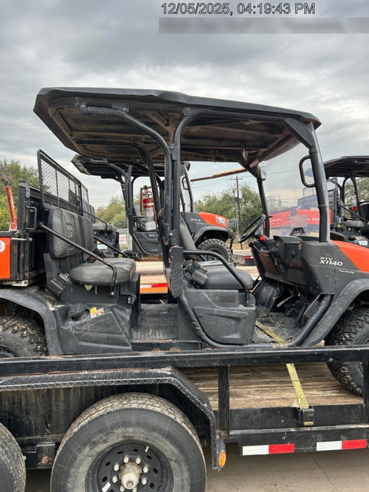 2022 Kubota RTV-X1140W-H Plastic Canopy, Windshield Acrylic Clear, LED Strobe Light, Wire Harness Kit, Back up Alarm