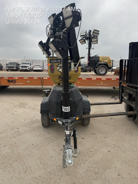 2022 Allmand NLV3GR (4) LED Light Fixture 350W, 23' Vertical Mast, 3kW Prime, Towable, ES Decals, T3