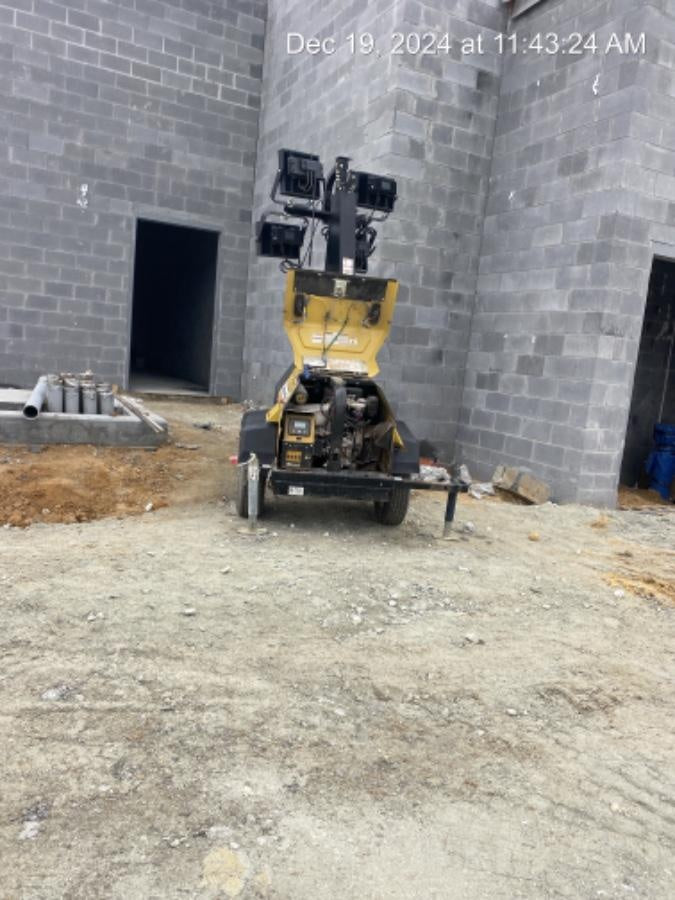 2021 Allmand NLV3GR (4) LED Light Fixture 350W, 23' Vertical Mast, 3kW Prime, Towable, Deep Sea L401, Leveling Jacks, Yanmar T4F 5.8hp