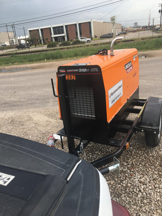 2021 Lincoln Electric Vantage 322 Vantage 322 Ready Pak 3 w/ Decals, ORANGE (includes trailer, cable rack, fender light kit) NO Telematics