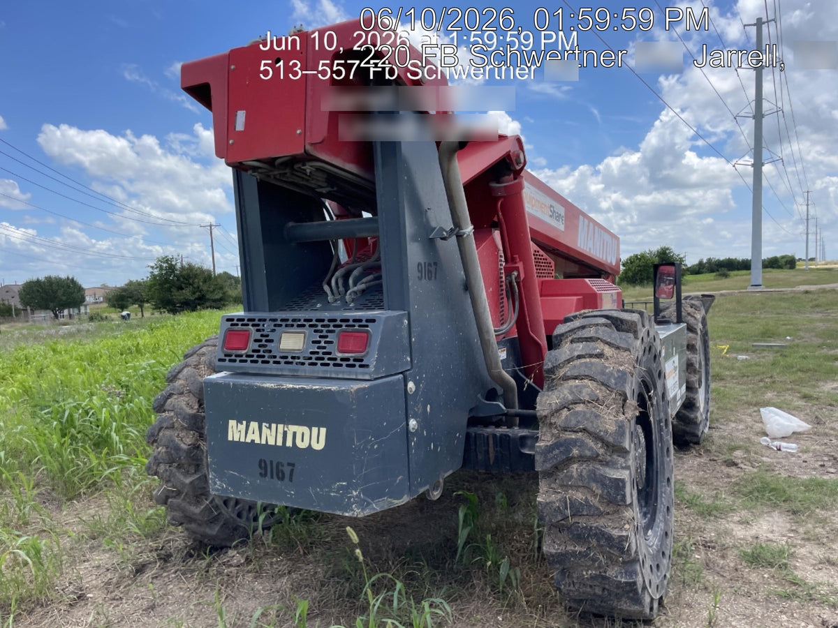 2018 Manitou MTA10055 Manitou MTA 10055 w/Cab/Heat/AC, Work Lights/Strobe, Aux Hyd, Solid Tires, Lift Hook, 66" Carriage, 60" Forks
