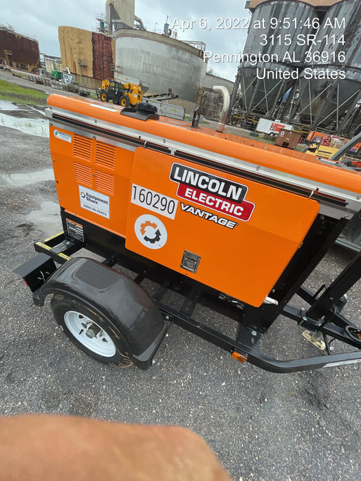 2021 Lincoln Electric Vantage 322 Vantage 322 Ready Pak 3 w/ Decals, ORANGE (includes trailer, cable rack, fender light kit) NO Telematics