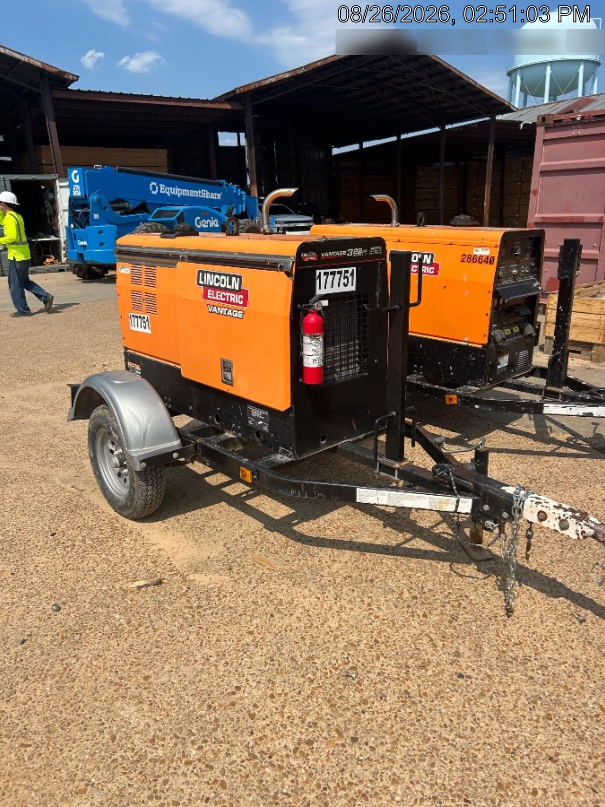 2021 Lincoln Electric Vantage 322 Vantage 322 Ready Pak 3 w/ Decals, ORANGE (includes trailer, cable rack, fender light kit) NO Telematics