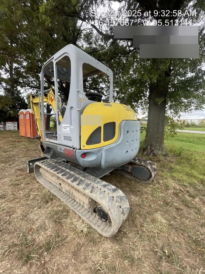 Wacker Neuson EZ53 Open ROPS, Rubber Tracks, Long Dipperstick, T4, Bucket