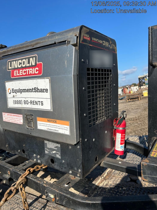 2019 Lincoln Electric Vantage 322 Lincoln Vantage 322 Welder w/Trailer, Light Kit, Cable Rack