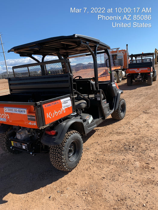 2022 Kubota RTV-X1140W-H Plastic Canopy, Windshield Acrylic Clear, LED Strobe Light, Wire Harness Kit, Back up Alarm