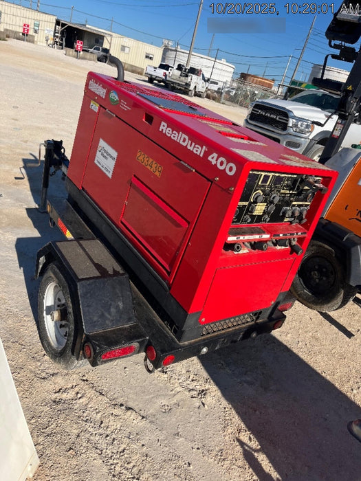 2022 Shindaiwa DGW400MDL Kubota D902 Engine, 23 HP, Dual Op Welder, Wire, Arc, Droop Stick, Tig, and CC Stick Functionality, Simulphase, 3 Phase and 1 Phase Gen Output, Single Axle NB Trlr, Slr Trckl Chrg 12V 12W, Fire Ext