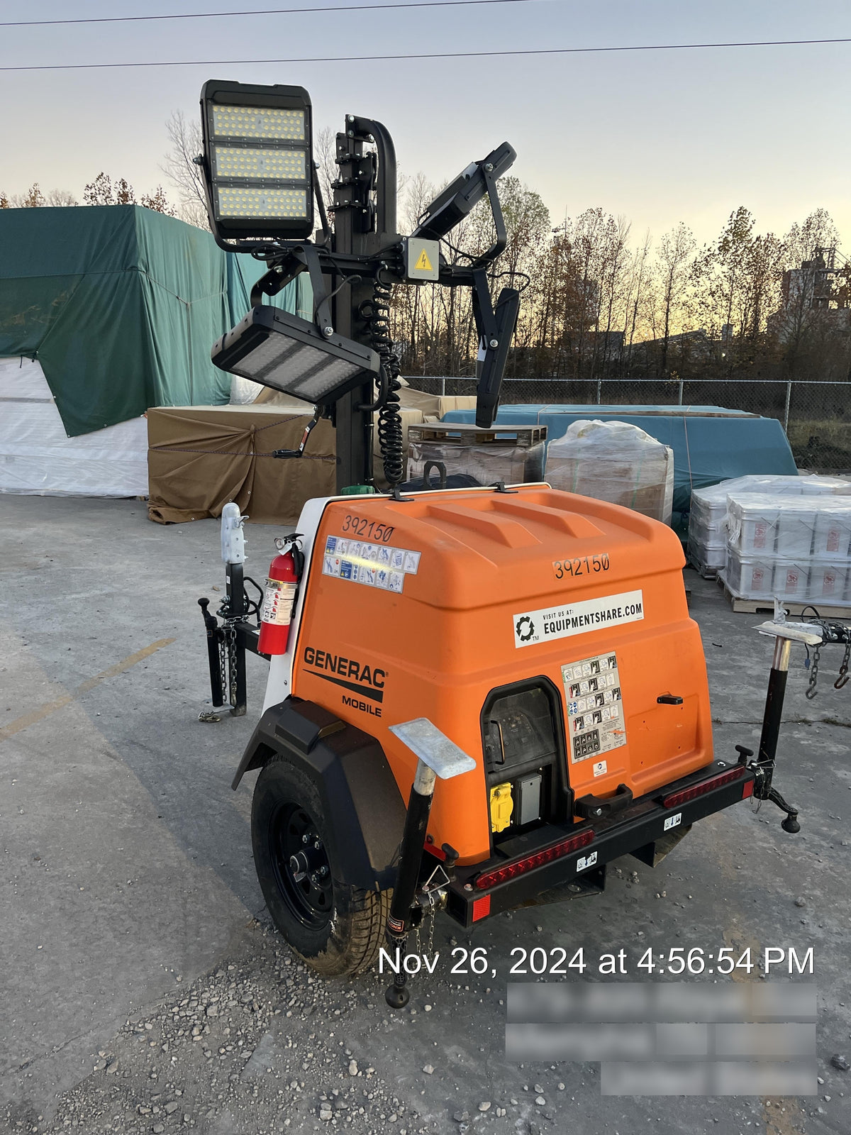 2024 Generac MLT2 Diesel, Flex Switch 120V Input, Powerzone Controller, 
(4) 320W LED Lights, 4kW Generator, 39.9 Gal Fuel Tank, 2" Ball, T3