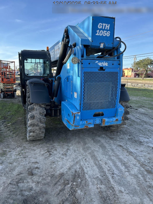 2019 Genie GTH-1056 Cab/Heat/AC, Solid RT Tires, LED Work Lights, Beacon 60" QA Carriage, 60" Forks