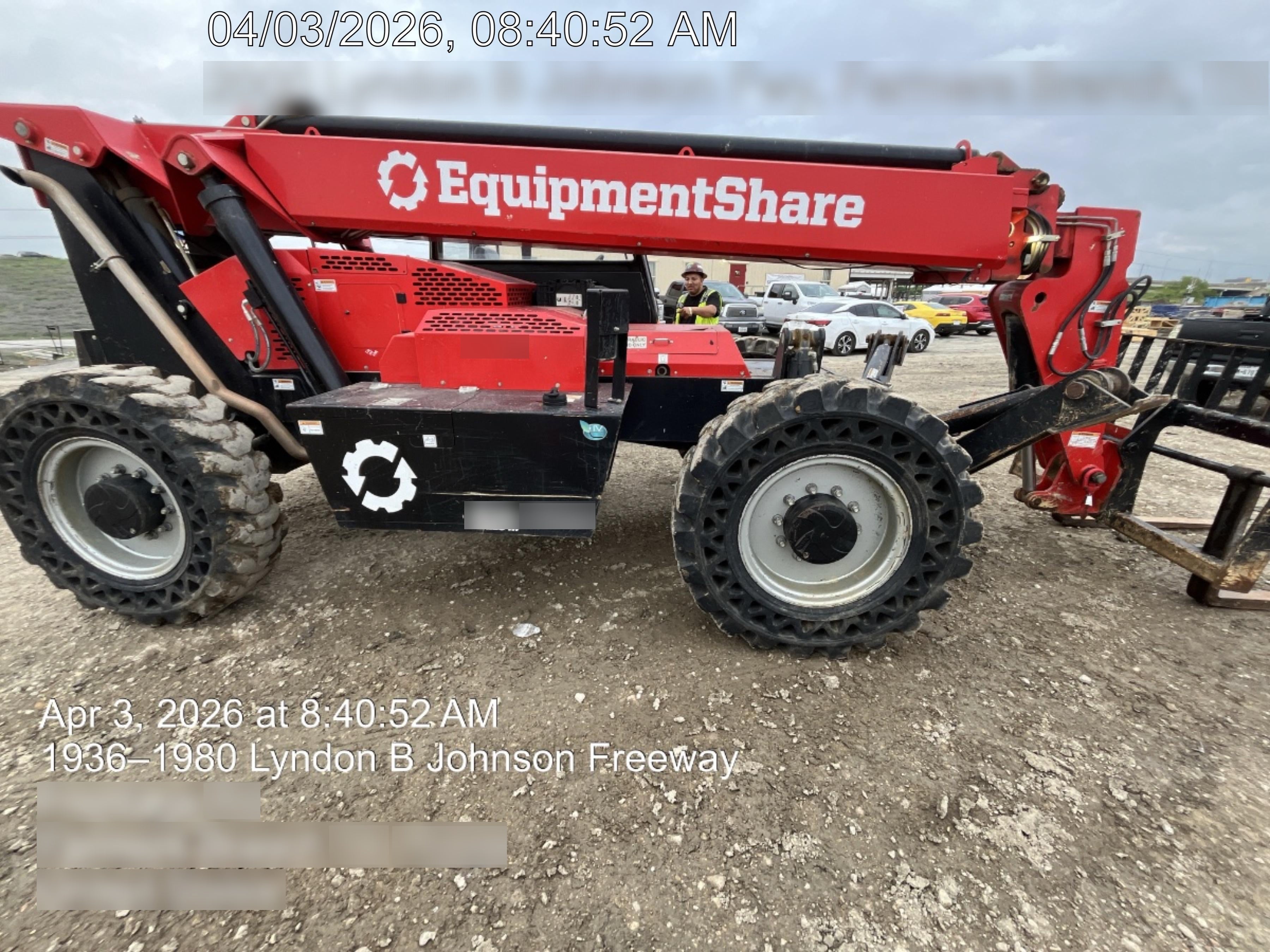 2019 Manitou MTA10055 Canopy, 120 HP, Solid Tires, Work Lights, Lift Hook, Auxiliary Hydraulics 66" Carriage and 60" Forks