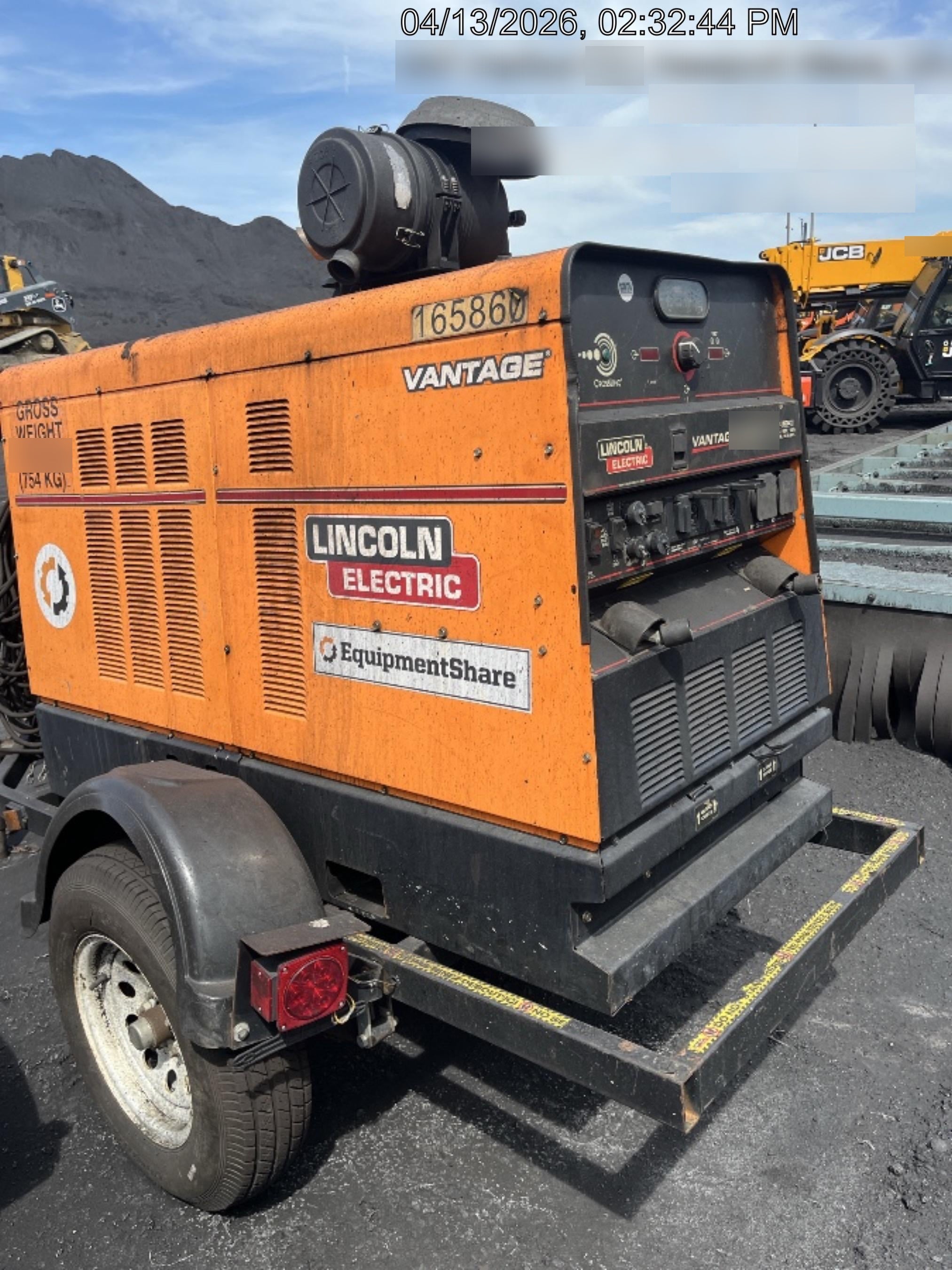 2021 Lincoln Electric Vantage 549X Ready Pak 3, ORANGE (includes trailer, cable rack, fender light kit)