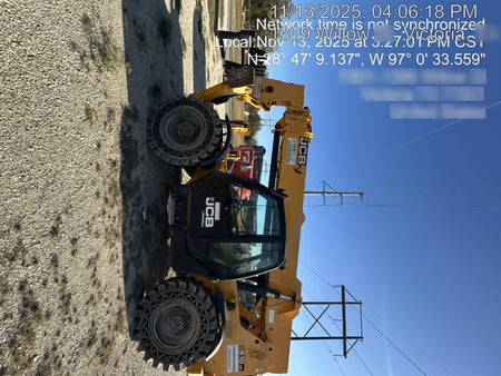 2018 JCB 510-56 JCB 510-56 Telehandler 74 HP w/CAB/HVAC, Beacon, Worklights, Aux Hydraulics, Solid Tires, 60" Carriage/Forks