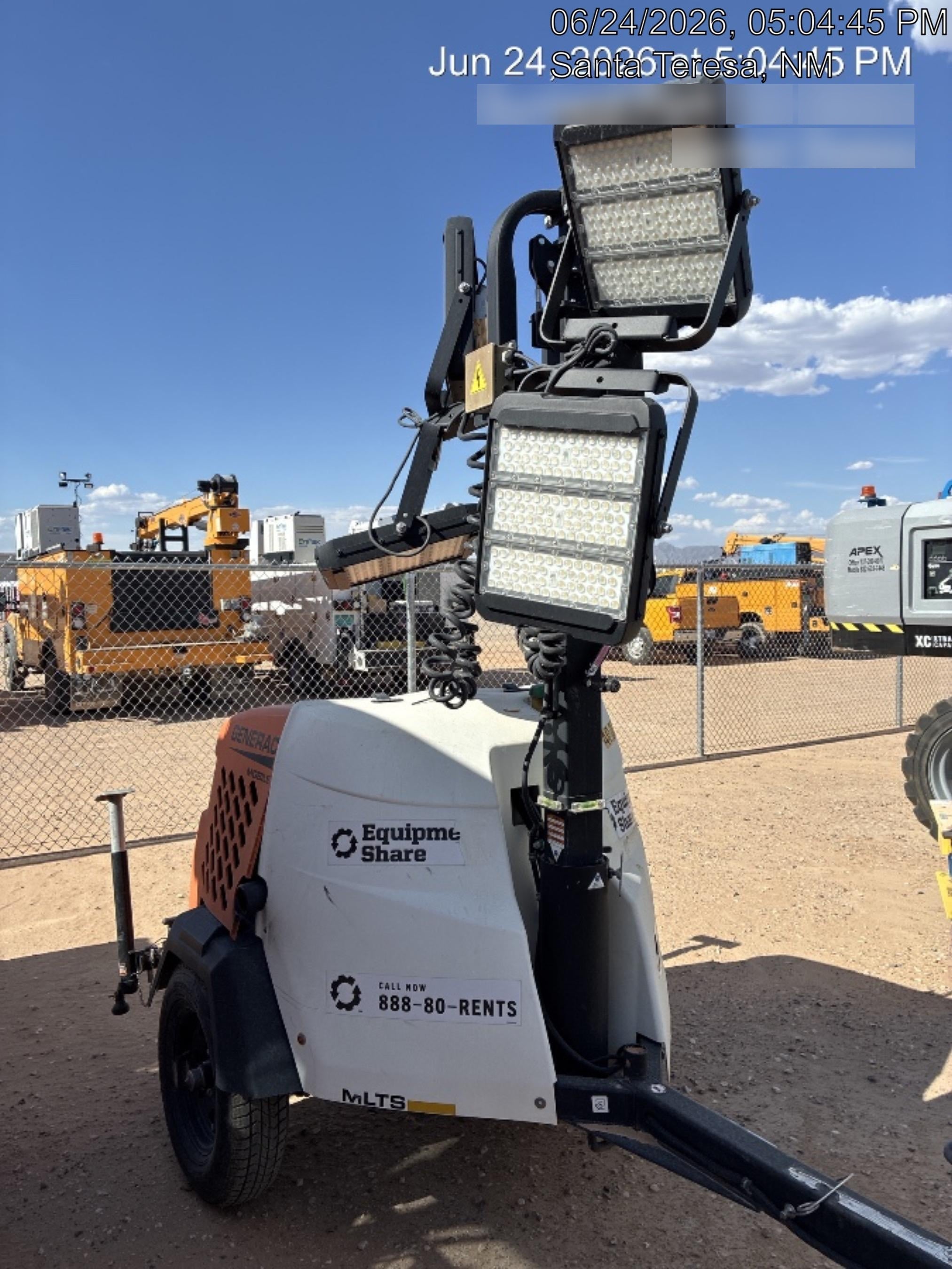 2024 Generac MLT2 Diesel, Flex Switch 120V Input, Powerzone Controller, 
(4) 320W LED Lights, 4kW Generator, 39.9 Gal Fuel Tank, 2" Ball, T3