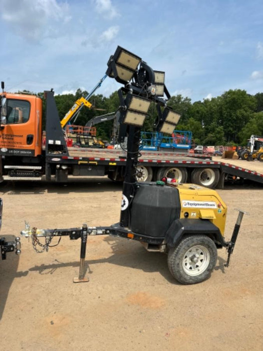 Allmand NLV3GR (4) LED Light Fixture 350W, 23' Vertical Mast, 3kW Prime, Towable, Deep Sea L401, Leveling Jacks, Yanmar T4F 5.8hp