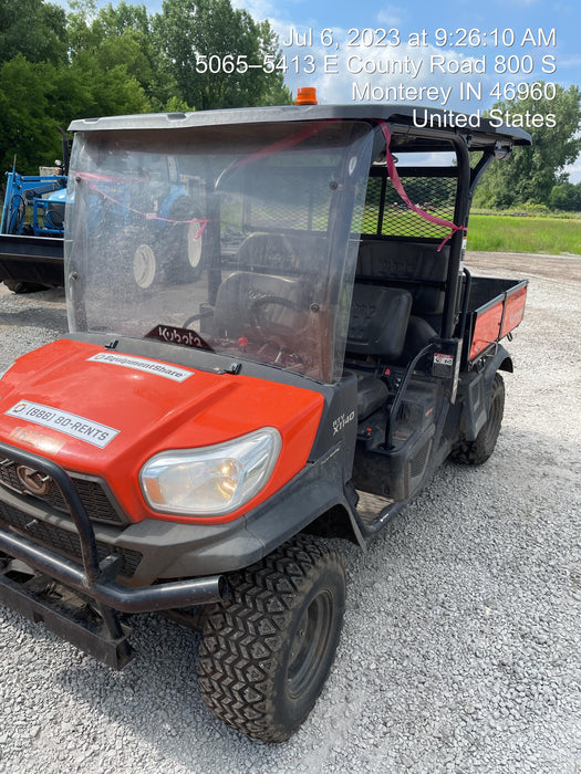 2022 Kubota RTV-X1140W-H Plastic Canopy, Windshield Acrylic Clear, LED Strobe Light, Wire Harness Kit, Back up Alarm