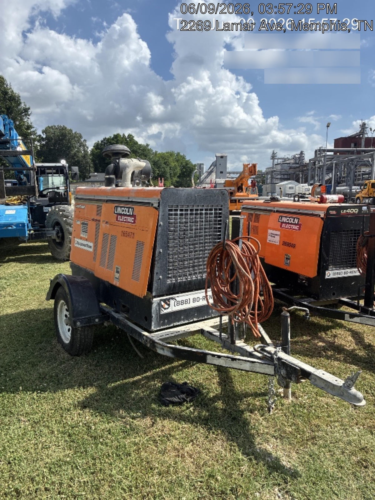 2021 Lincoln Electric Vantage 549X Ready Pak 3, ORANGE (includes trailer, cable rack, fender light kit)