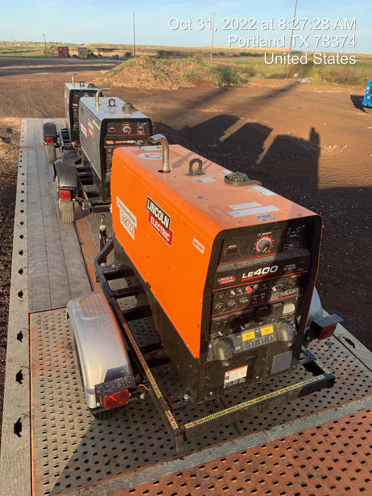 2022 Lincoln Electric LE400 Kubota V1505, Trlr, Cable Rack, Light Kit, ES Decals, T3