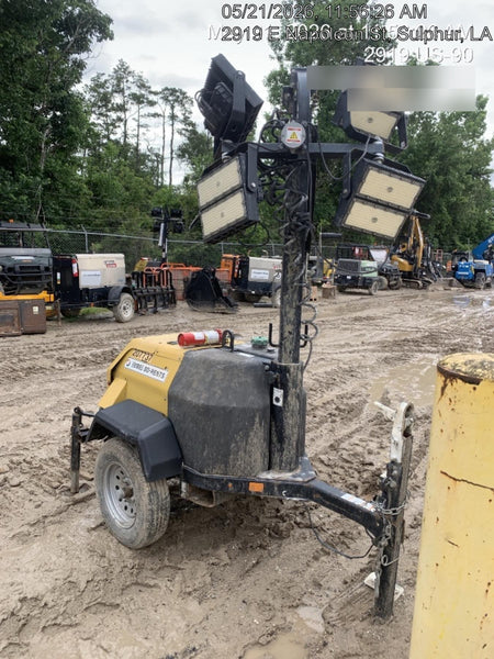 2022 Allmand NLV3GR (4) LED Light Fixture 350W, 23' Vertical Mast, 3kW Prime, Towable, Deep Sea L401, Leveling Jacks, Yanmar T4F 5.8hp