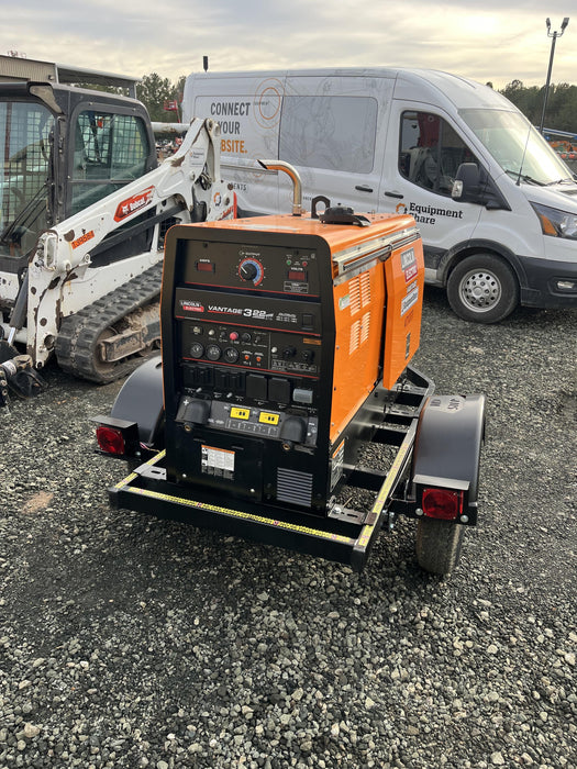 2024 Lincoln Electric Vantage 322 Welder Ready-Pak 3, Two wheel trailer, Fender and Light kit, Cable Rack, Orange