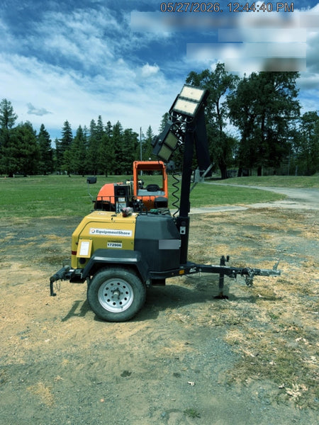 Allmand NLV3GR (4) LED Light Fixture 350W, 23' Vertical Mast, 3kW Prime, Towable, Deep Sea L401, Leveling Jacks, Yanmar T4F 5.8hp