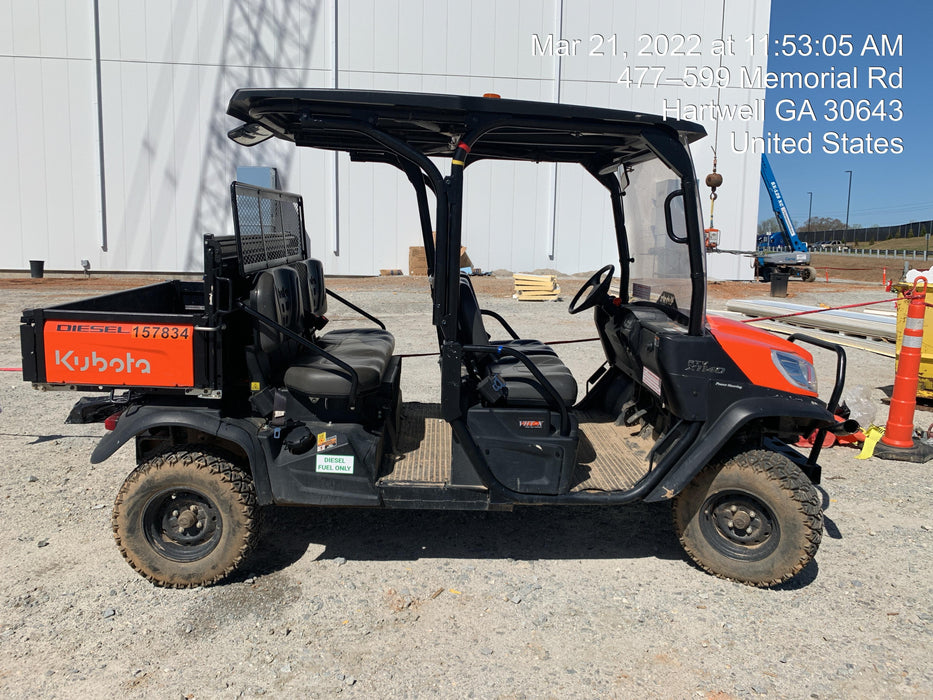 2021 Kubota RTV-X1140W-H Plastic Canopy, Windshield Acrylic Clear, LED Strobe Light, Wire Harness Kit, Back up Alarm