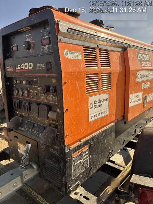 2023 Lincoln Electric LE400 Kubota V1505, Trlr, Cable Rack, Light Kit, ES Decals, T3