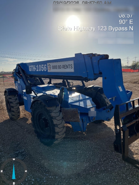 2019 Genie GTH-1056 Canopy, Solid RT Tires, LED Work Lights, Beacon 60" QA Carriage, 60" Forks