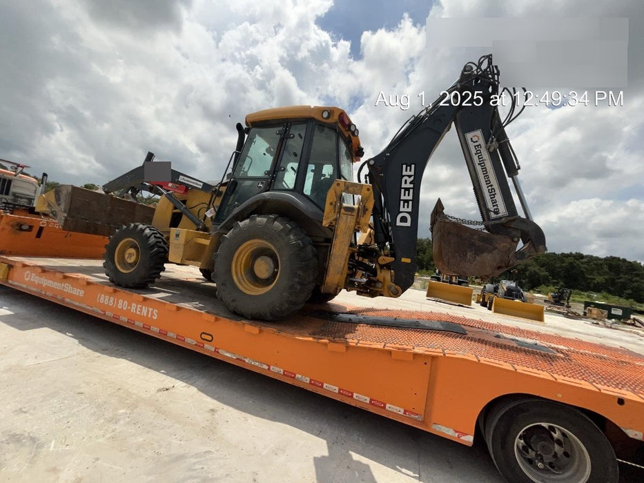 2020 John Deere 410L - Extendable Stick Cab/Heat/Air, 4WD, Extendable Stick, Pilot Controls, 2 Way Hydraulics, TAG Manual QC