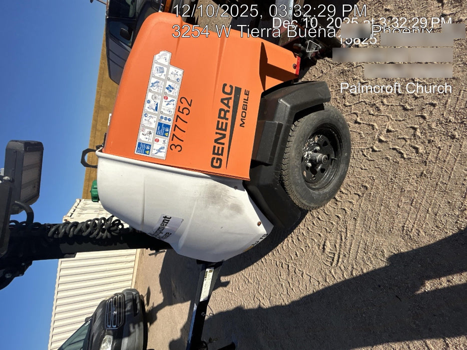 2023 Generac MLT2 Diesel, Flex Switch 120V Input, Powerzone Controller, 
(4) 320W LED Lights, 4kW Generator, 39.9 Gal Fuel Tank, 2" Ball, T3