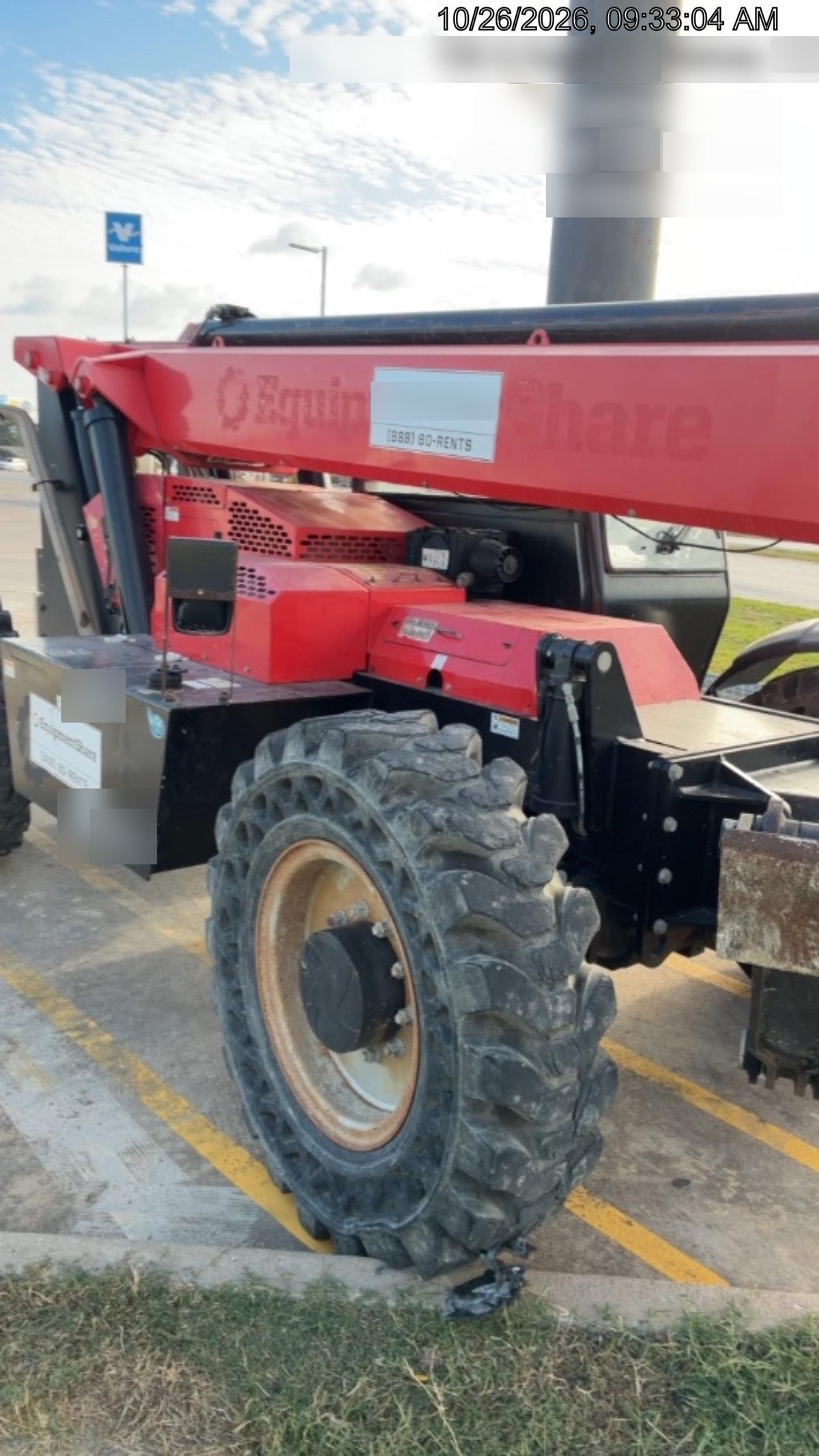 2019 Manitou MTA10055 Cab/Heat/Air, 120 HP, Solid Tires, Work Lights, Lift Hook, Auxiliary Hydraulics w/66" Carriage and 60" Forks