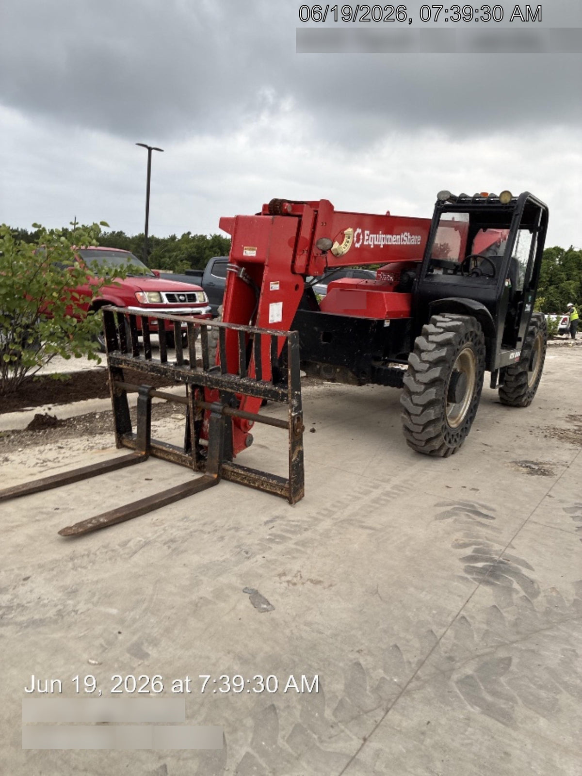 2019 Manitou MTA8044 74hp T4F, Open ROPS, Cab and Boom LED work lights, Auxiliary Hydraulics, Solid Tires, Amber strobe, Lift Hook 66" Carriage, 60" Forks