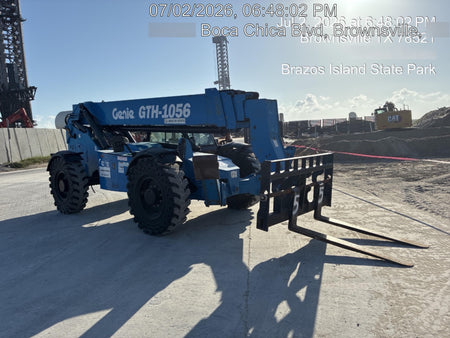 2018 Genie GTH-1056 Genie GTH-1056 w/CAB, Solid Tires, Work Lights, 60" carriage/forks, cab mesh, beacon