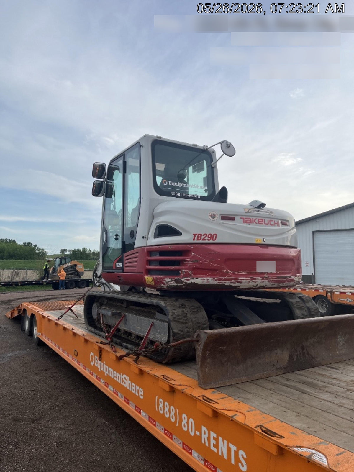 2019 Takeuchi TB290 Cab/Heat/AC Rubber tracks, Dozer blade, Travel alarm, Auxiliary hydraulics Manual QC, Hydraulic thumb, 18", 24", and 36" Buckets