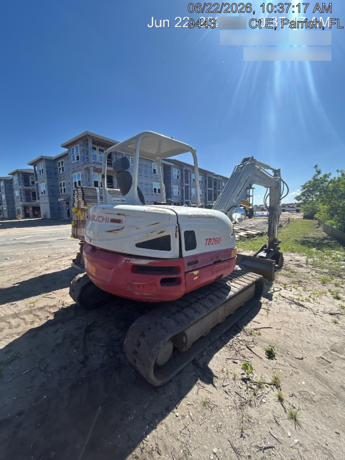 2019 Takeuchi TB260 Canopy, Standard Blade, Auxiliary hydraulics Manual QC, Hydraulic thumb, 12" ,18", 24" Bucket
