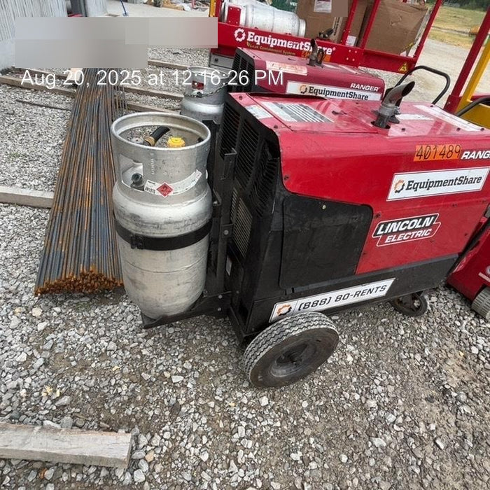 2024 Lincoln Electric Ranger 305 LPG Ranger 305 LPG, Undercarriage, Tank Holder & Strap, 10kw AC Gen, 25hp Kohler LPG Eng