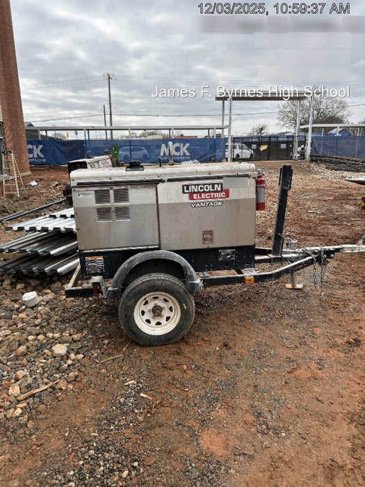 2020 Lincoln Electric Vantage 322 Welder Ready-Pak 3, w/ GPS & Decals (includes trailer, cable rack, fender light kit)