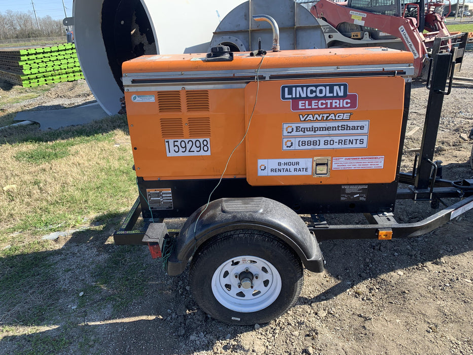 2021 Lincoln Electric Vantage 322 Vantage 322 Ready Pak 3 w/ Decals, ORANGE (includes trailer, cable rack, fender light kit) NO Telematics