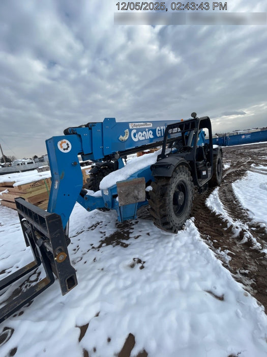 2018 Genie GTH-1056 Genie GTH-1056 w/Open ROPS, Solid Tires, Work Lights, 60" carriage/forks, cab mesh, beacon
