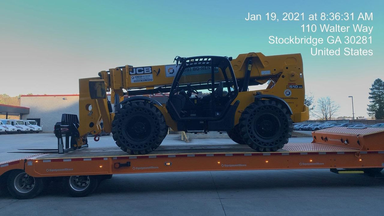 2020 JCB 510-56 Canopy, Solid Tires, Work Lights, Beacon, Aux Hydraulics, Back up Alarm, Lifting Eye, ES Decals