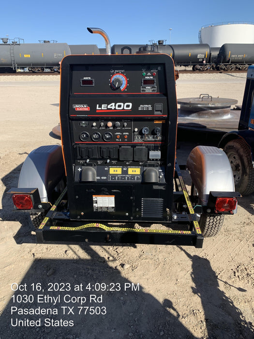 2022 Lincoln Electric LE400 Kubota V1505, Trlr, Cable Rack, Light Kit, ES Decals, T3